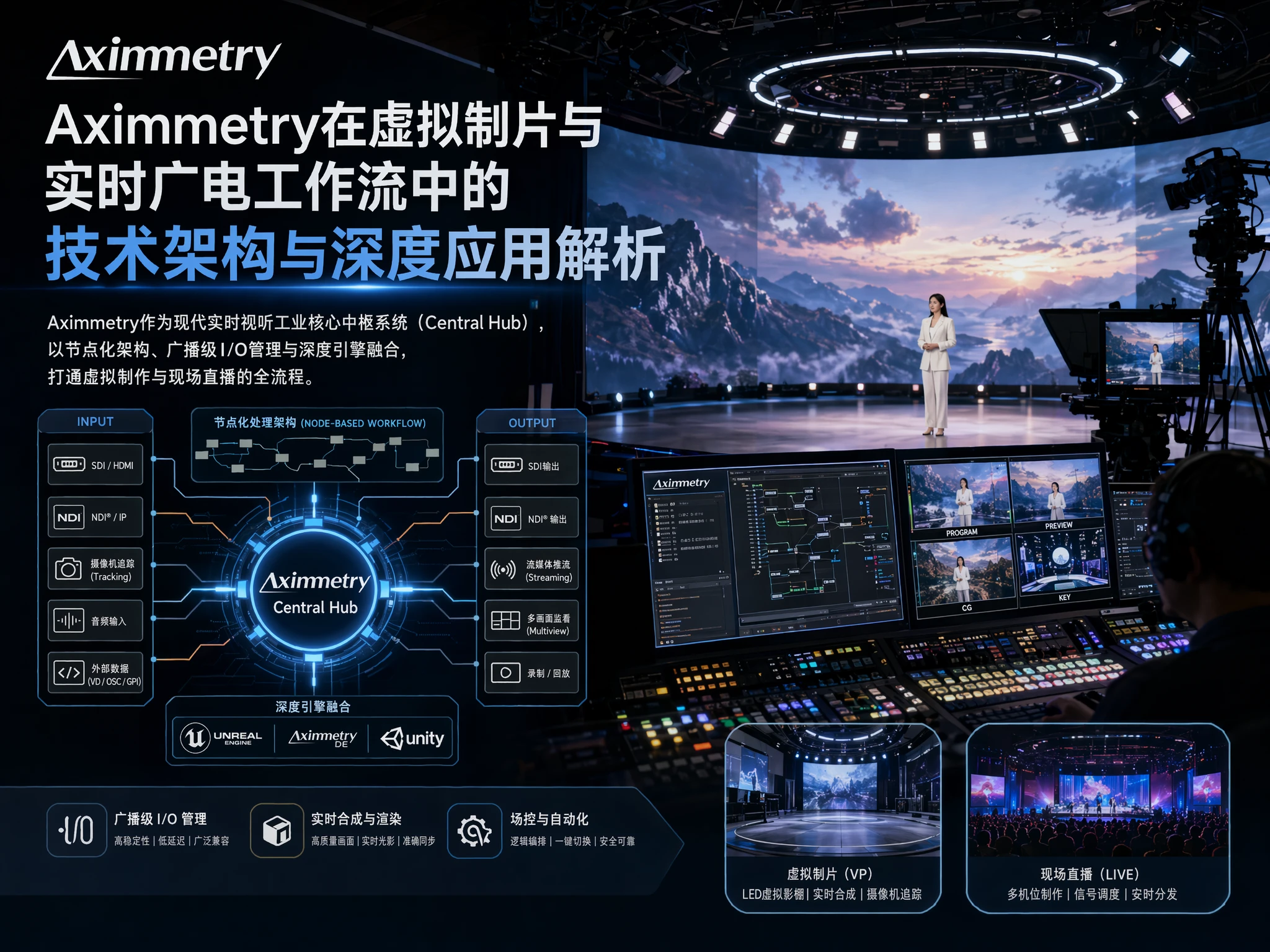 Aximmetry在虚拟制片与实时广电工作流中的技术架构与深度应用解析