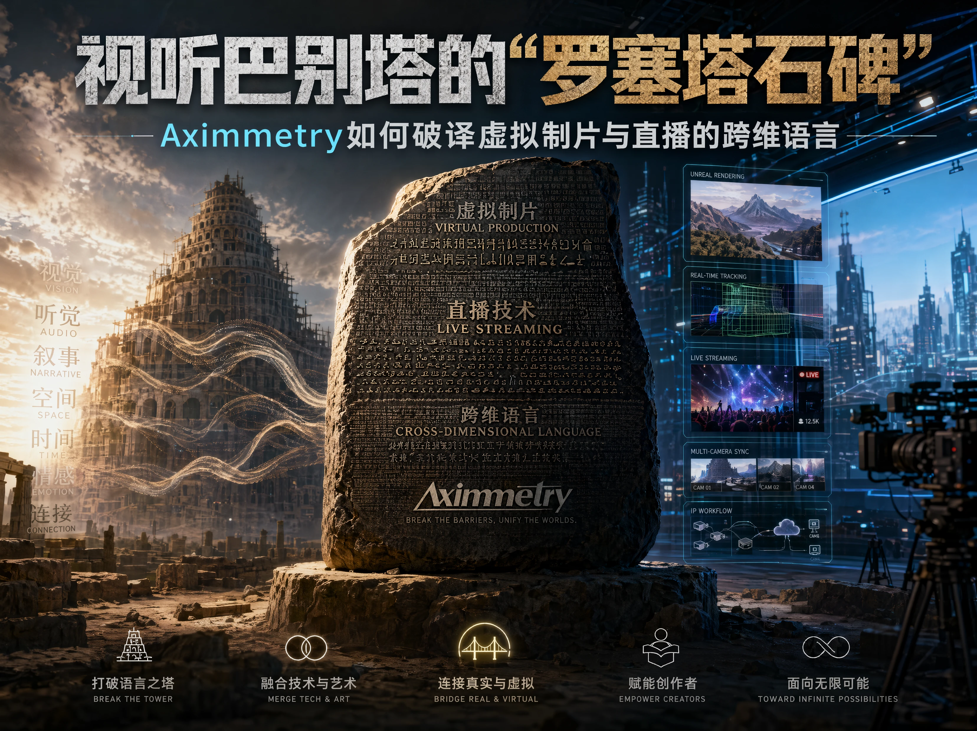 视听巴别塔的“罗塞塔石碑”：Aximmetry如何破译虚拟制片与直播的跨维语言