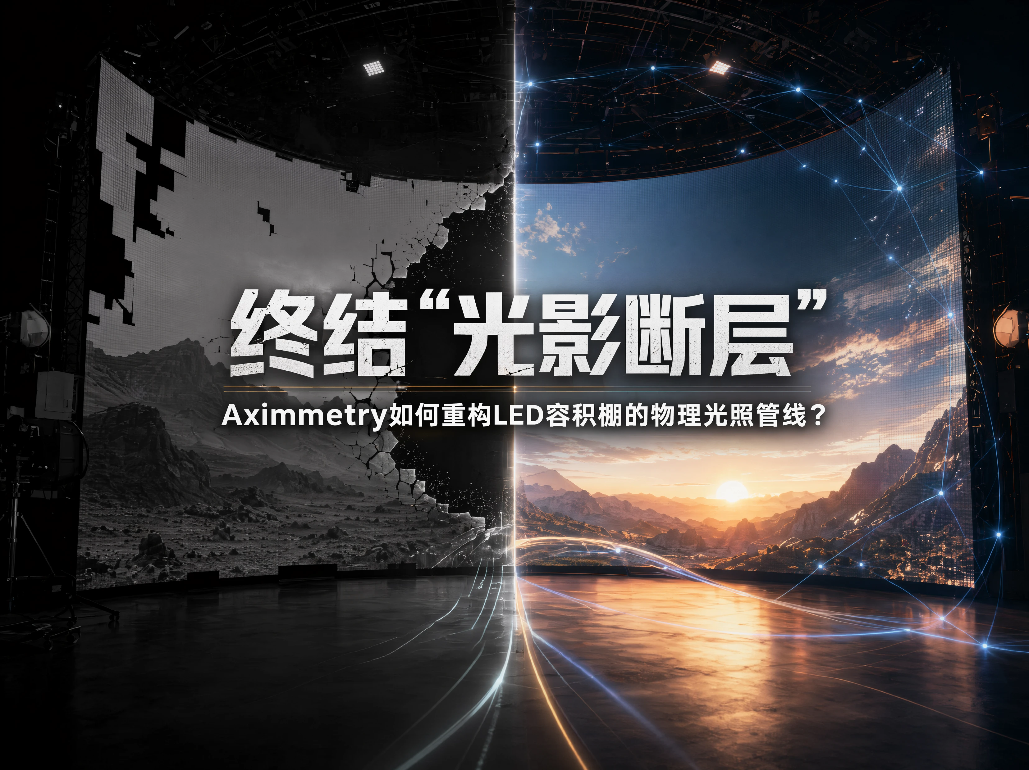 终结“光影断层”：Aximmetry如何重构LED容积棚的物理光照管线？