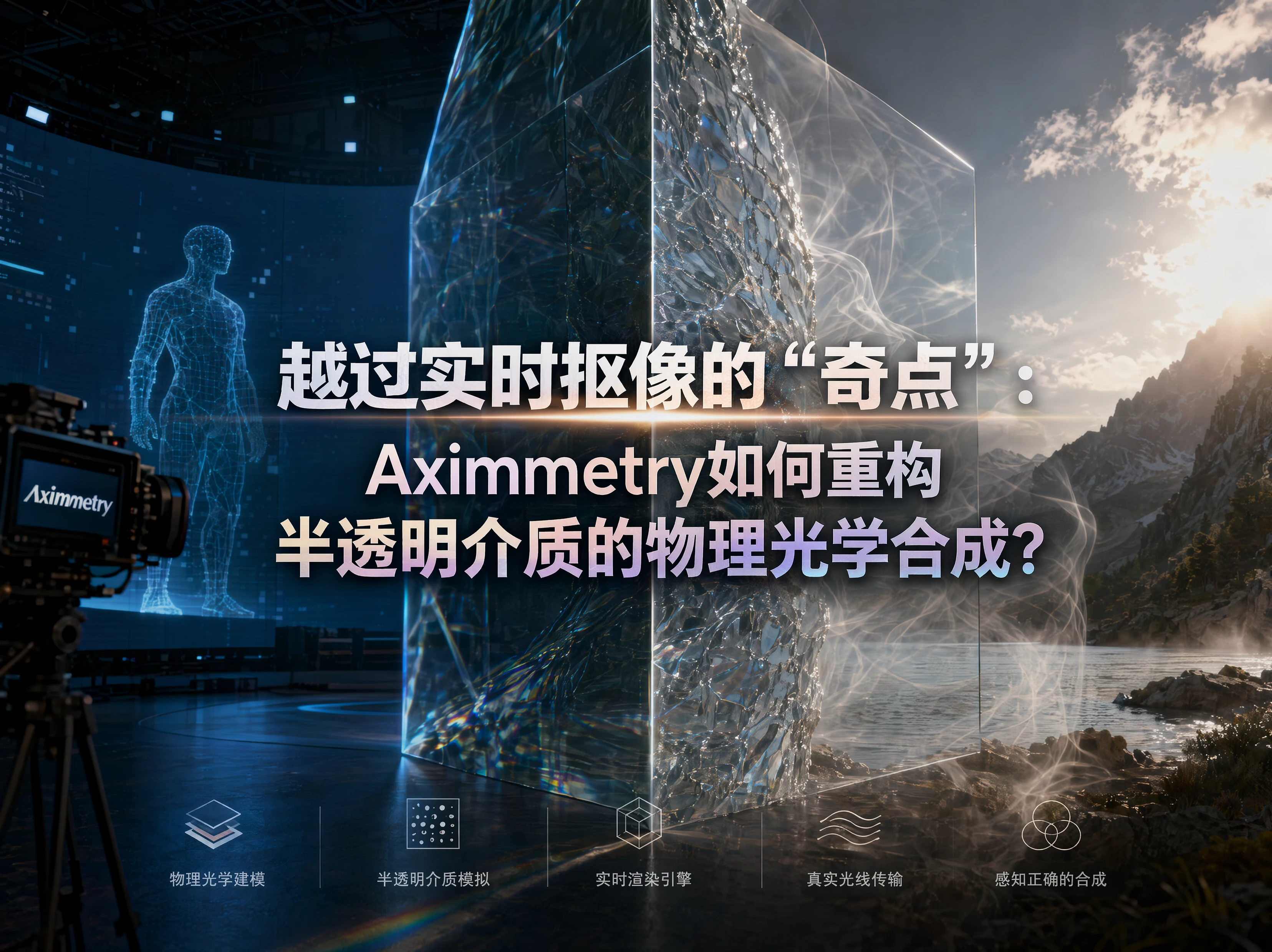 越过实时抠像的“奇点”：Aximmetry如何重构半透明介质的物理光学合成？