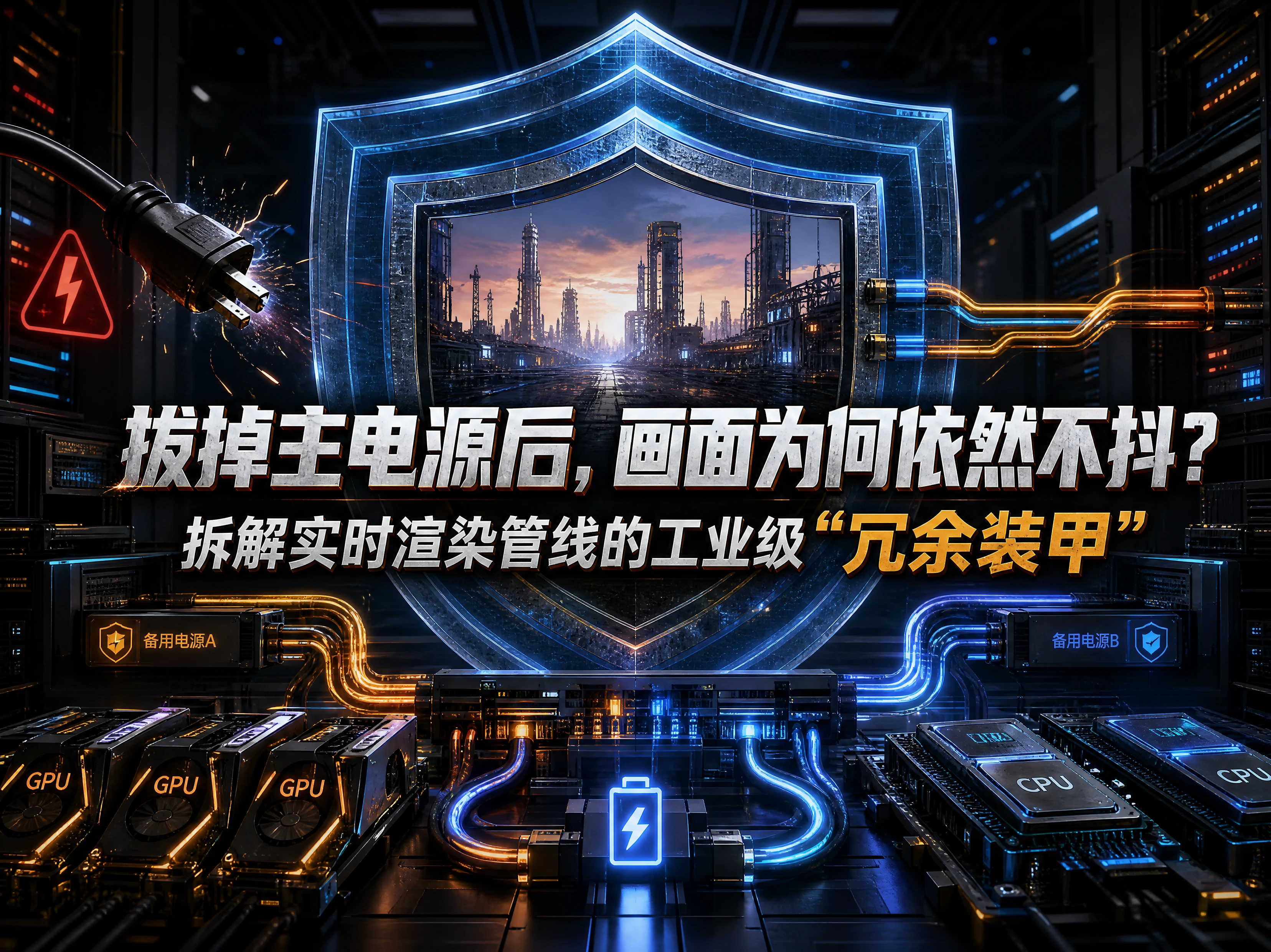 拔掉主电源后，画面为何依然不抖？拆解实时渲染管线的工业级“冗余装甲”