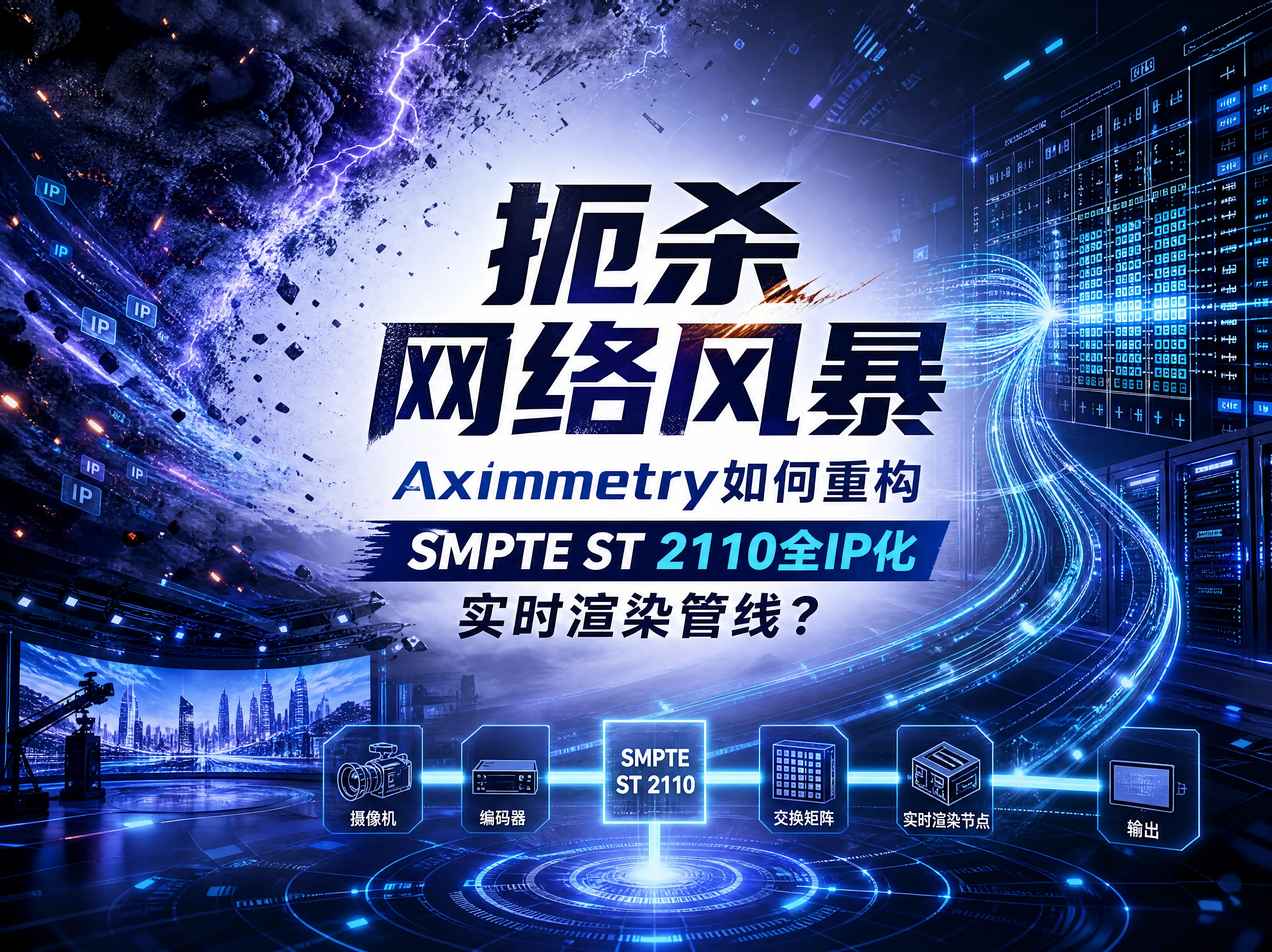 扼杀网络风暴：Aximmetry如何重构SMPTE ST 2110全IP化实时渲染管线？