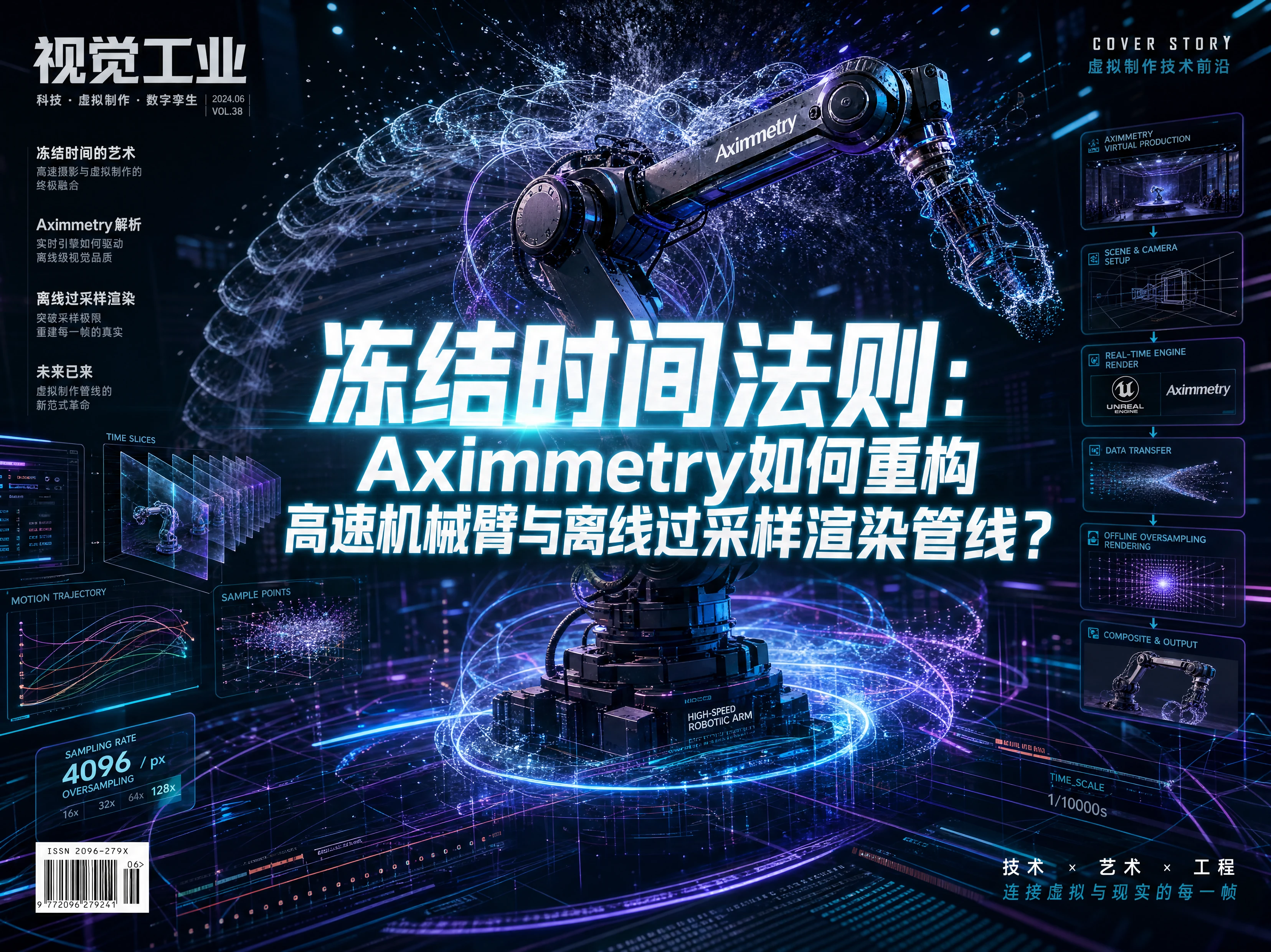 冻结时间法则：Aximmetry如何重构高速机械臂与离线过采样渲染管线？
