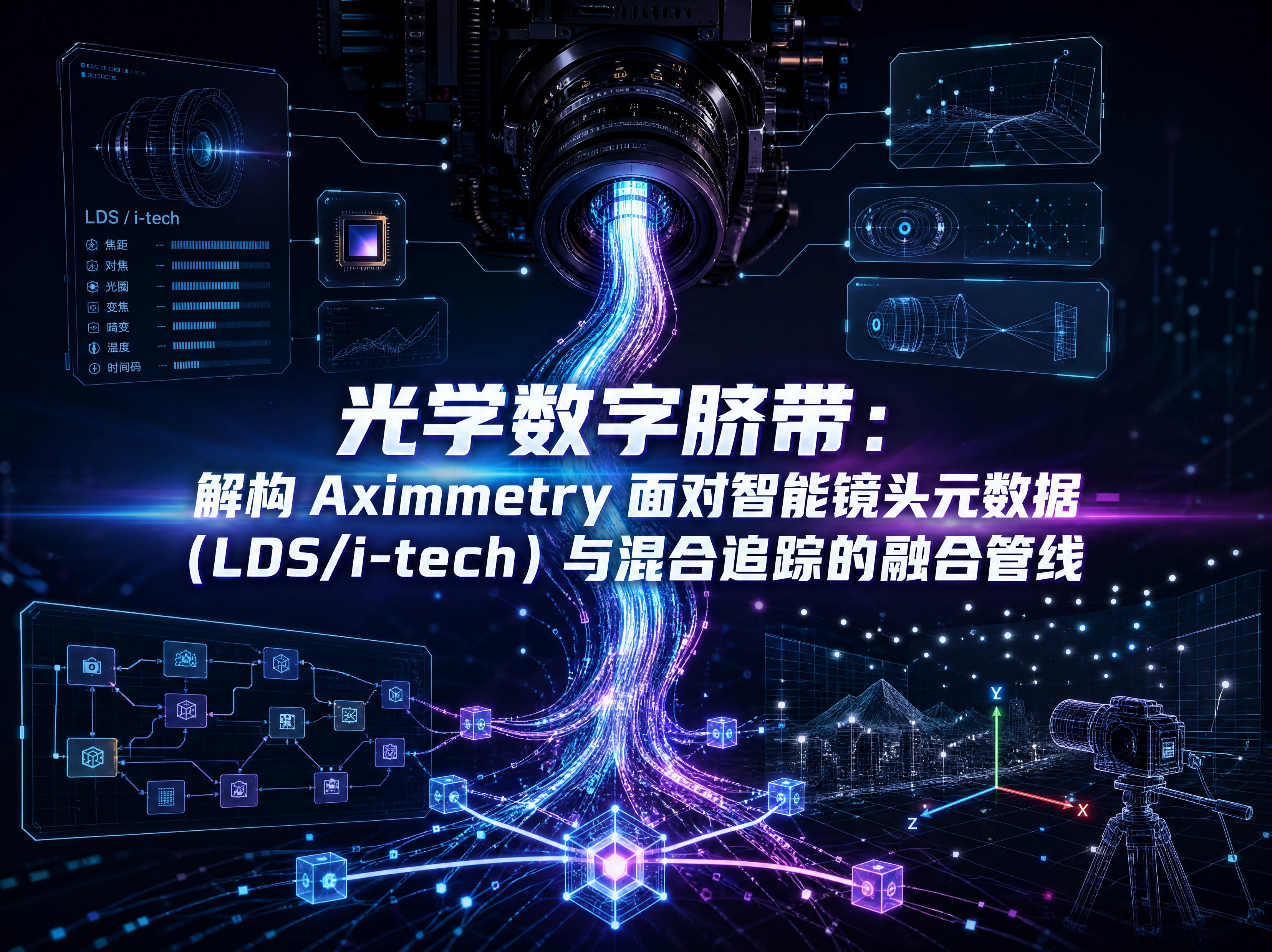 光学数字脐带：解构 Aximmetry 面对智能镜头元数据（LDS/i-tech）与混合追踪的融合管线