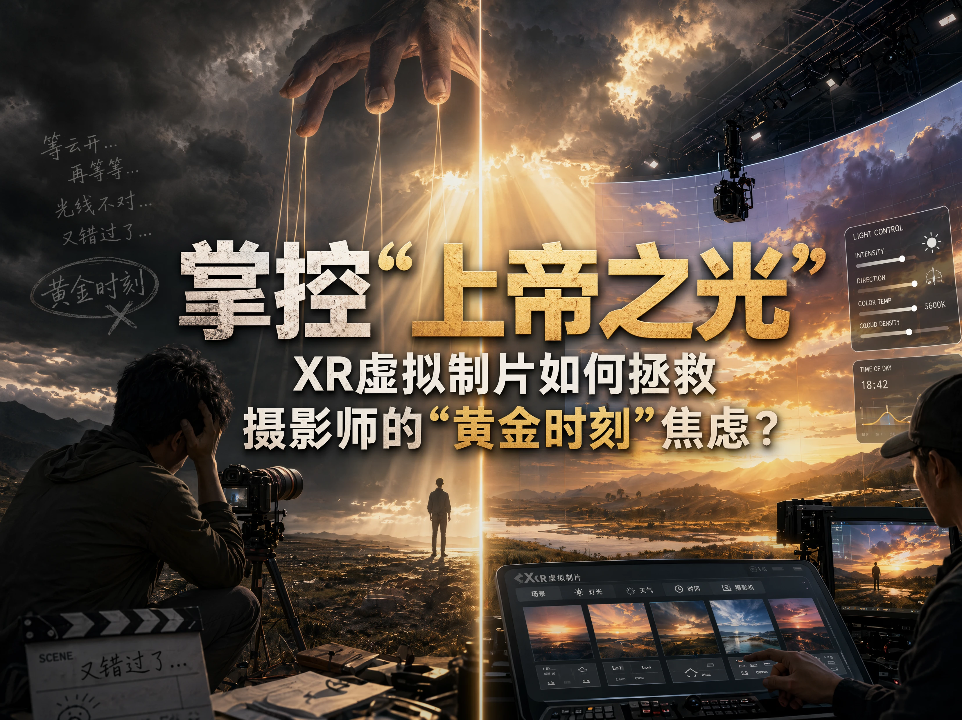 掌控“上帝之光”：XR虚拟制片如何拯救摄影师的“黄金时刻”焦虑？