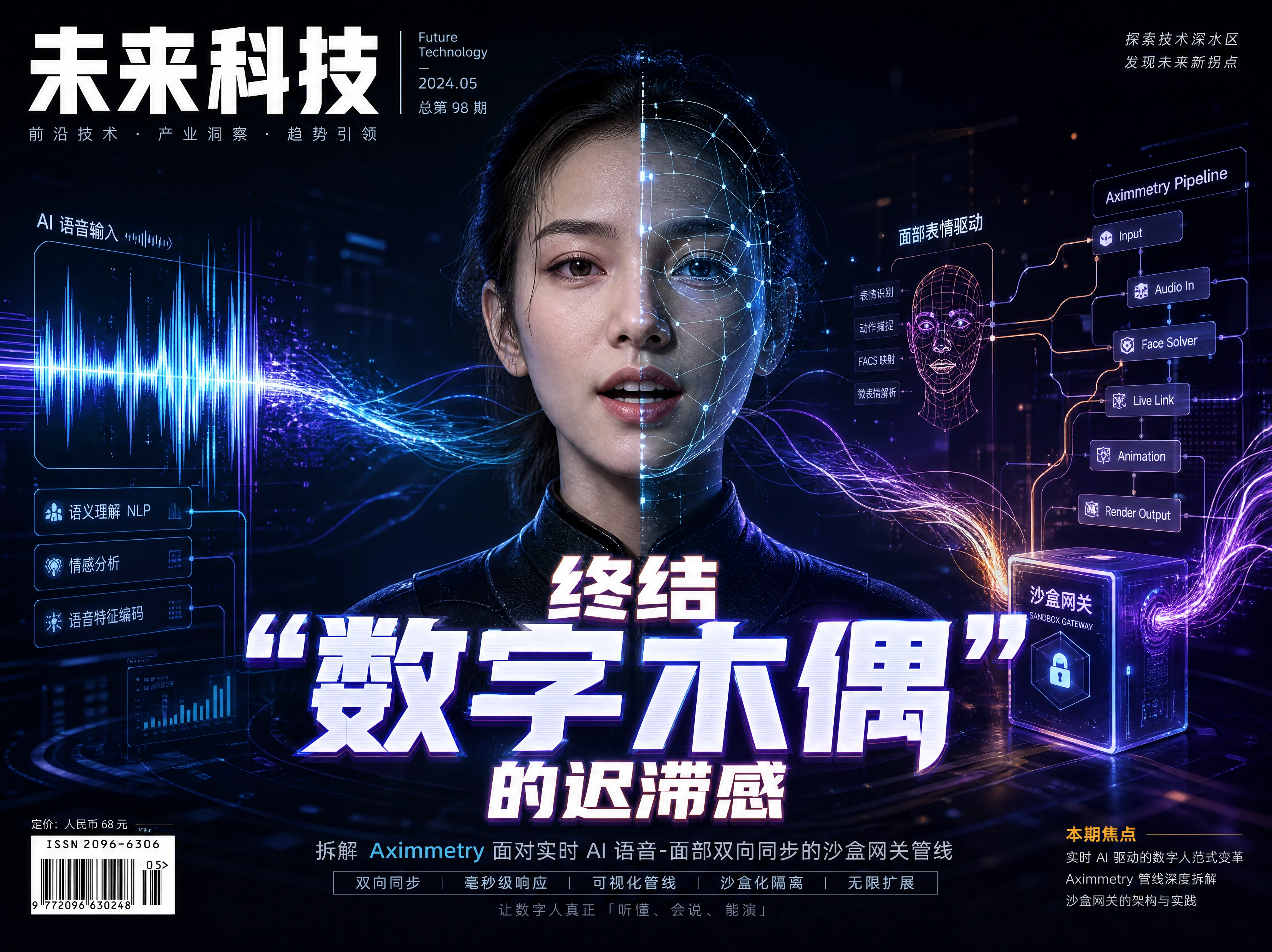 终结“数字木偶”的迟滞感：拆解 Aximmetry 面对实时 AI 语音-面部双向同步的沙盒网关管线