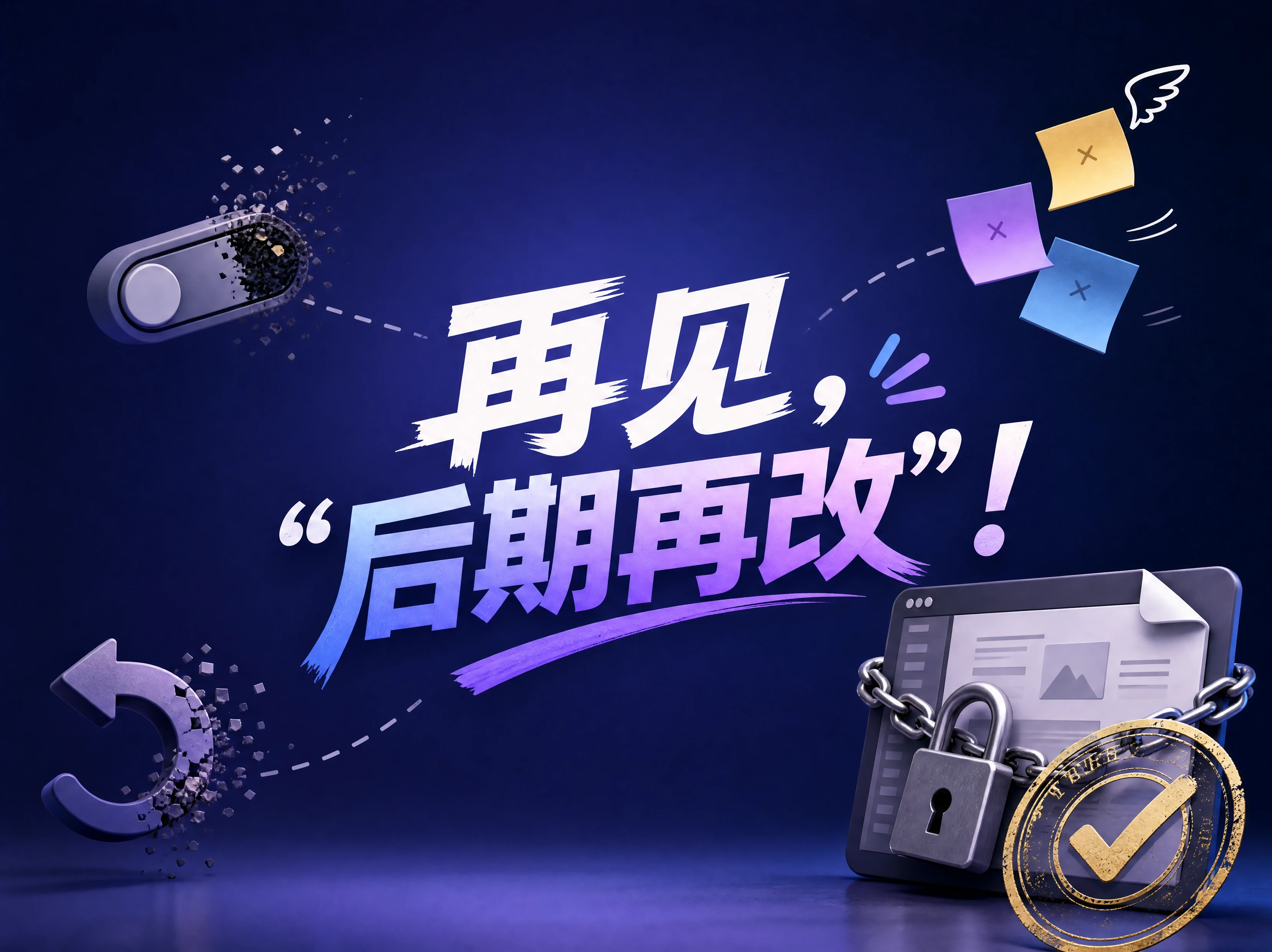 再见，“后期再改”！
