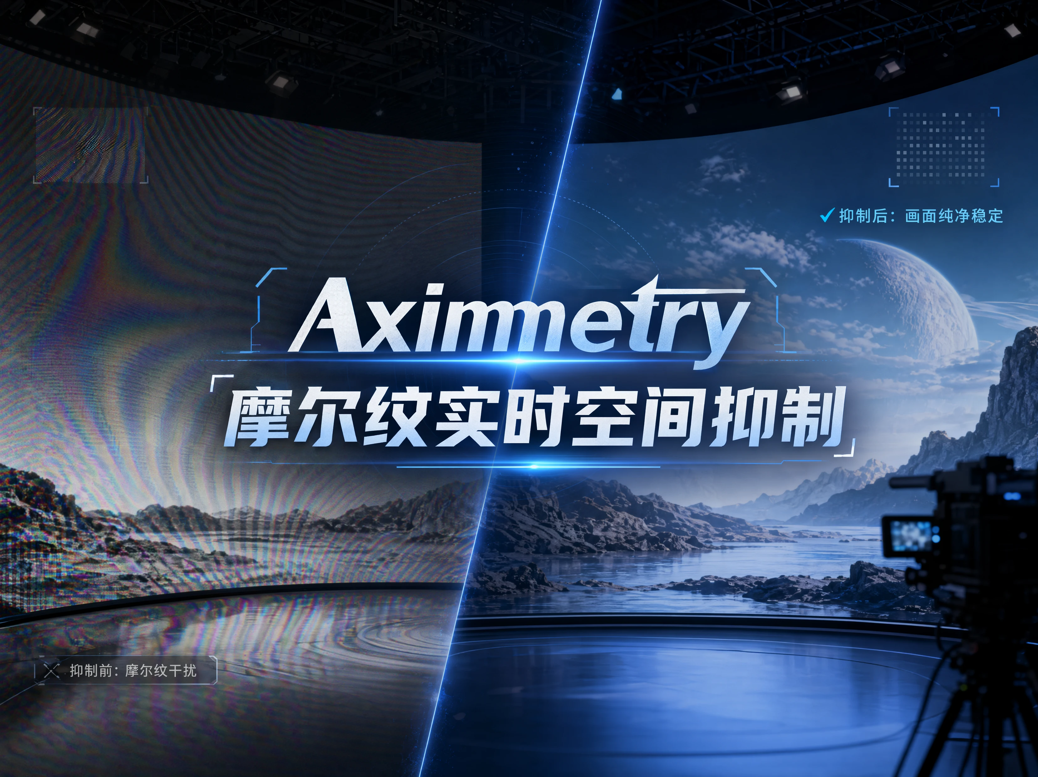 Aximmetry：摩尔纹实时空间抑制