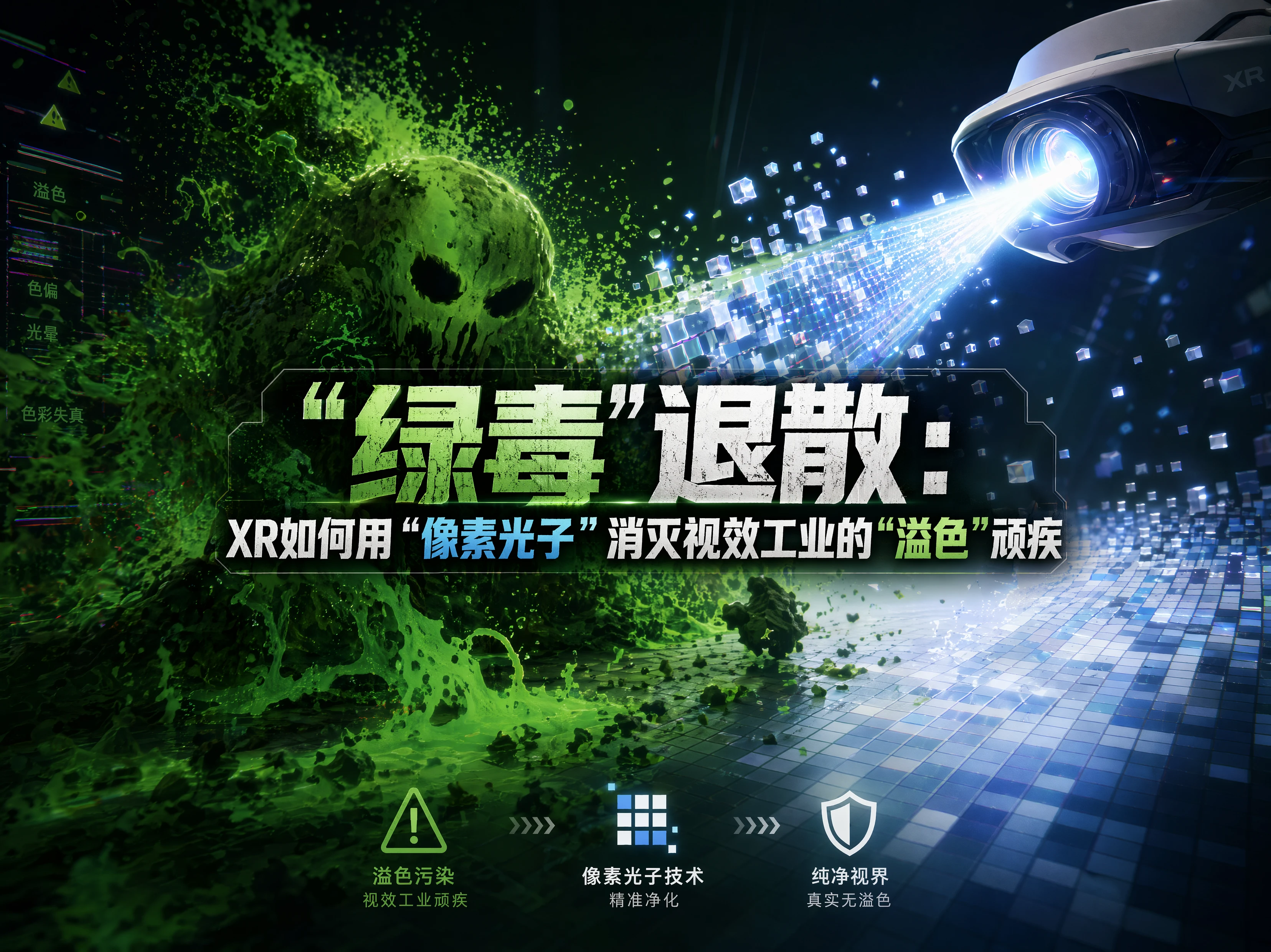 “绿毒”退散：XR如何用“像素光子”消灭视效工业的“溢色”顽疾