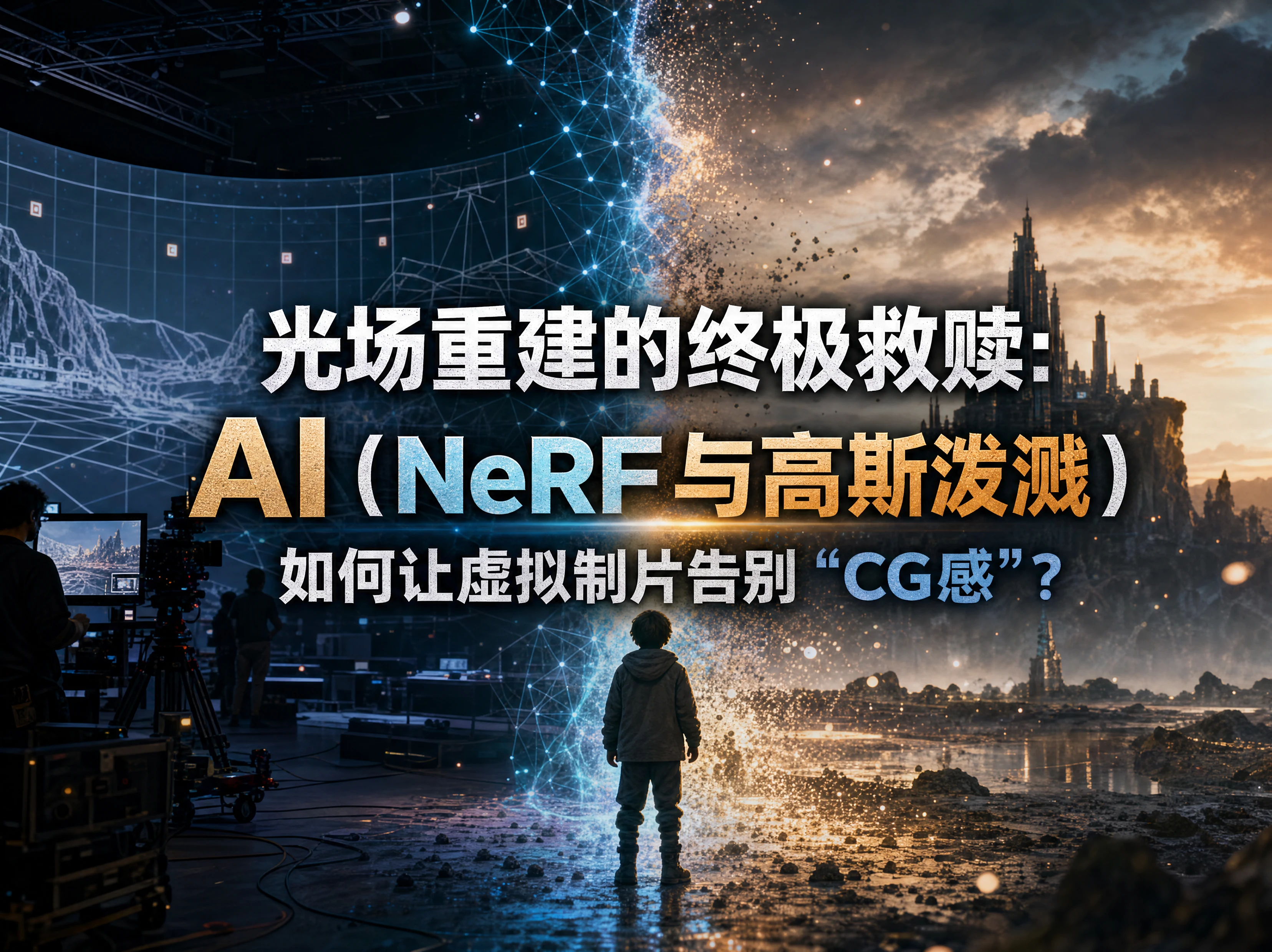 光场重建的终极救赎：AI（NeRF与高斯泼溅）如何让虚拟制片告别“CG感”？