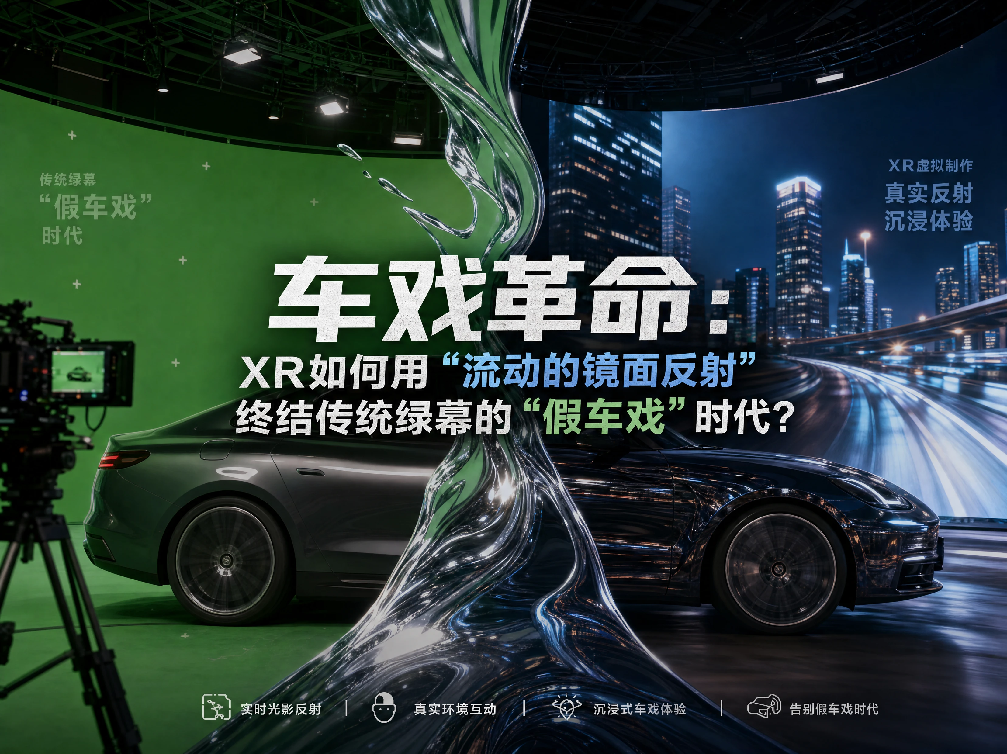 车戏革命：XR如何用“流动的镜面反射”终结传统绿幕的“假车戏”时代？