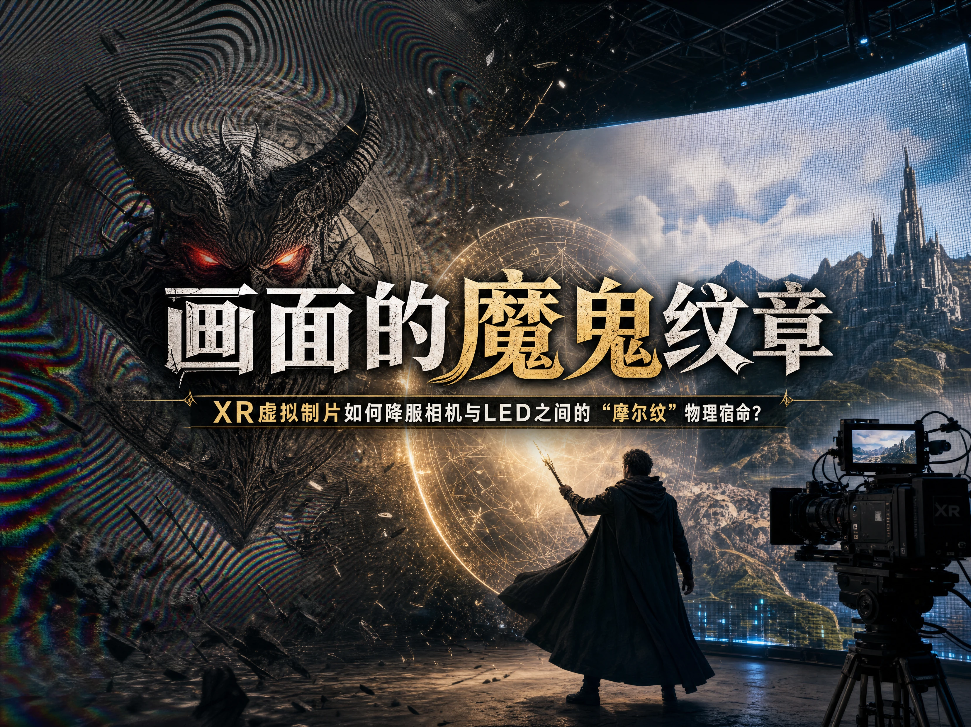 “画面的魔鬼纹章”：XR虚拟制片如何降服相机与LED之间的“摩尔纹”物理宿命？