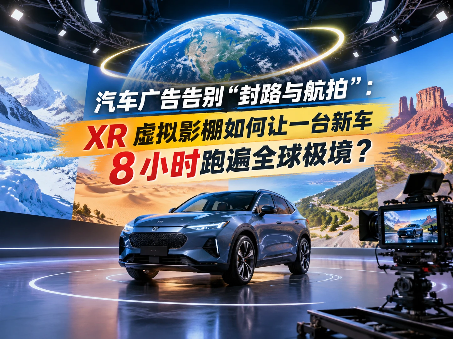 汽车广告告别“封路与航拍”：XR 虚拟影棚如何让一台新车 8 小时跑遍全球极境？